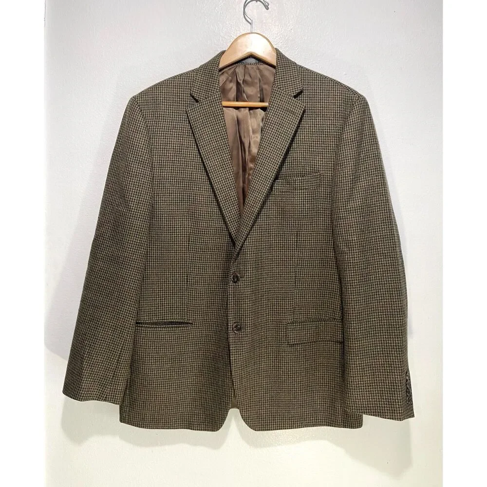 Lauren Ralph lauren wool blazer sportcoat tombstone brown dark accademia men 44R